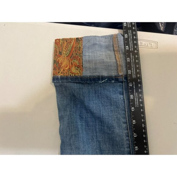 Chico's Sz 2R (US 12R) So Slimming Girlfriend Slim Leg Ankle Rolled Cuff Jeans E - Picture 10 of 11